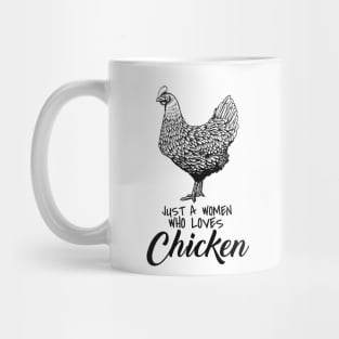 'Woman Who Loves Chicken' Silly Chicken Lady Gift Mug